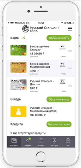 мобильная версия русского стандарта